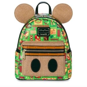 Loungefly Disney Parks Green and Brown Backpack